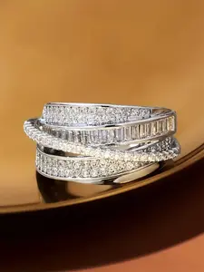 1 PC Fashion Cubic Zirconia Ring For Women Bridal Rings Engagement Rings For Wedding Valentine's Day Gift Jewelry Wedding Promise Rings