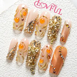 Lovful | H614 Melted for You Handmade Acrylic Press On Nails | 10PCS Reusable Salon Quality 2025 New #DealsForYouDays