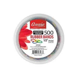 Annie #3163 Rubber Band Assorted Colors 500 ct