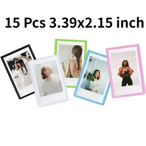 15 Pack 2x3 Magnetic Photo Frame Refrigerator for Fujifilm Instax Mini Instant Film, Magnet Picture Frames for Fridge Small Picture Holder for 8.6cm*5.4cm Picture - Home Improvement. Colorful Decor Metallic Multicolour