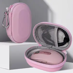 Portable Mouse And Cable Organizer Bag, shockproof zipper storage pouch for wireless mouse chargers and digital accessories, travel essentials for office desk organization, commuting and business trip tech storage solution