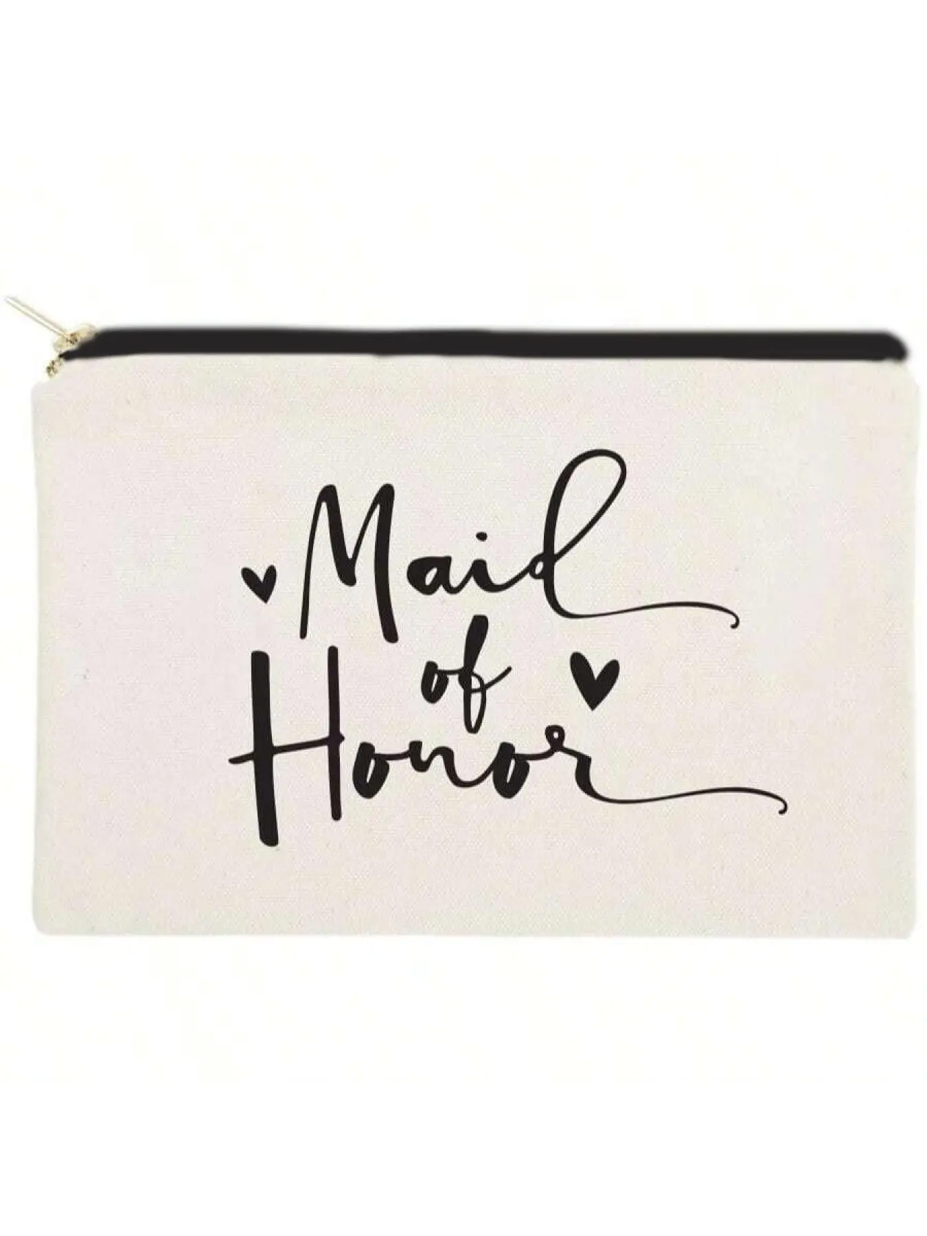 The Cotton &Amp; Canvas Co. Maid Of Honor Wedding Cosmetic Bag, Bridal Party Gift And Travel Make Up Pouch, Travel Cosmetic Bags, Makeup Pouch