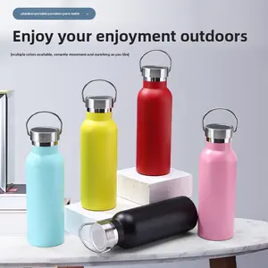 Portable cycling American large mouth stainless steel double-layer thermal insulation outdoor sports mountaineering kettle Drinkware Flasks