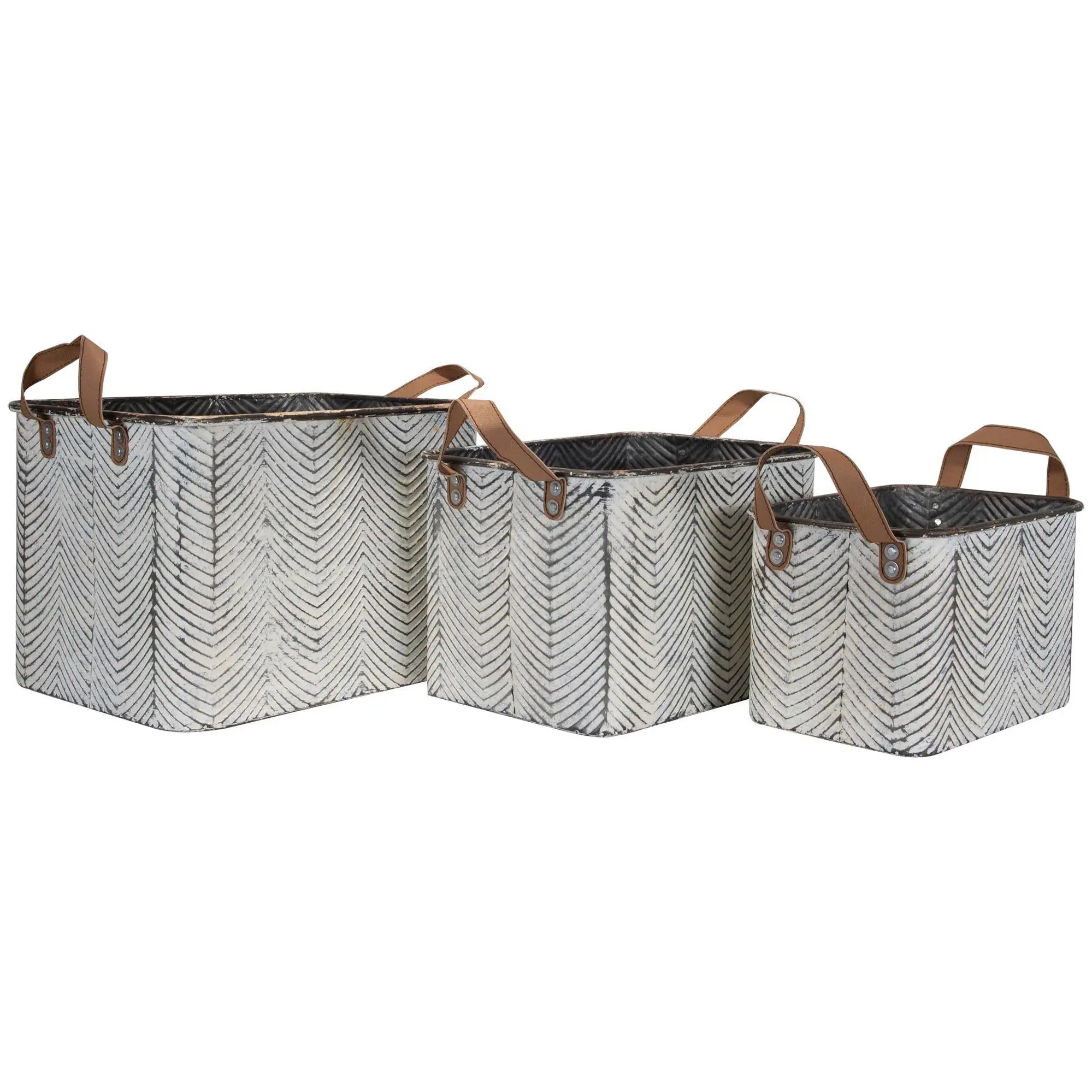 Foreside Home & Garden S/3 Braxton Baskets