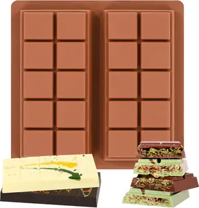 12-Cavity Thick Chocolate Bar Mold – Deep 1” Chocolate Bar Maker