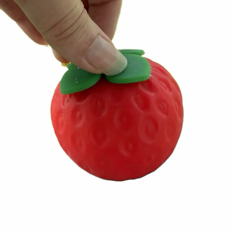 Large Squishy Strawberry Toy, Fast-Rebound Stress Relief Fidget Toy