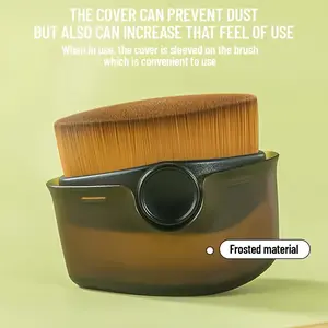 Professional foundation brush, non-marking foundation brush, to create a light and non-marking nude makeup effect, fixed makeup brush combination to meet daily needs, compact design travel portable dust-proof makeup brush