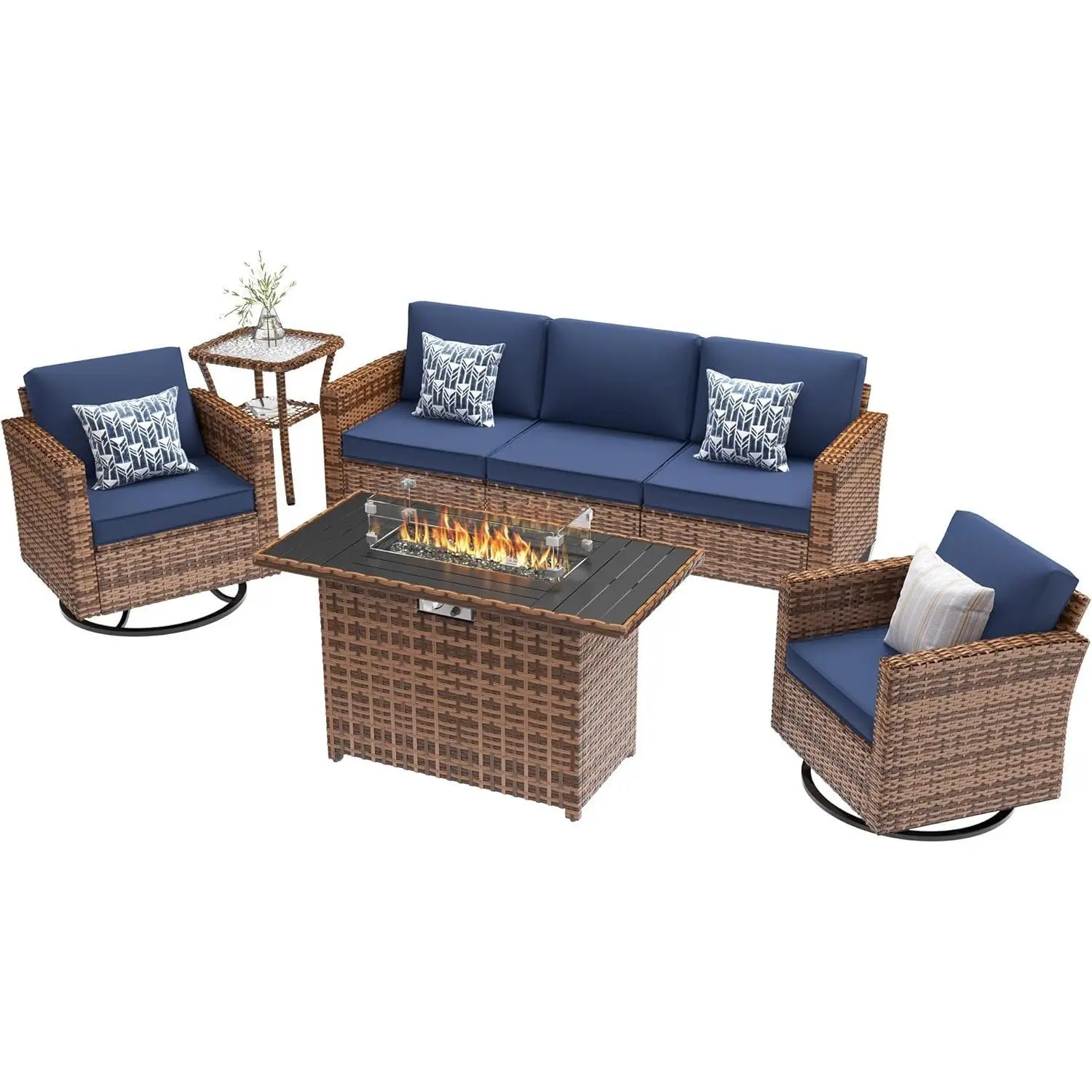 5 PCS/5 Seats Fire Pit Table