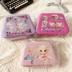 Princess Makeup Set for Kids, Colorful Lip Gloss, Shimmer Cream, Blush & Bronzer, Includes Makeup Accessories & Mirror