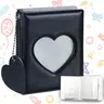 3" Mini Hollow Heart Photocard Album, 32-Pocket Photo Book with ID+Ticket Slots & Photo Protector Sleeves, Home & Office Gift Organizer, 32‑Pocket Hold
