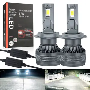 2pcs 6000K Super - bright Automobile LED Bulbs - Fits H1/H3/9003/9005/9006/HB3/HB4, Dual - Beam with Ultra - fast Cooling Fan