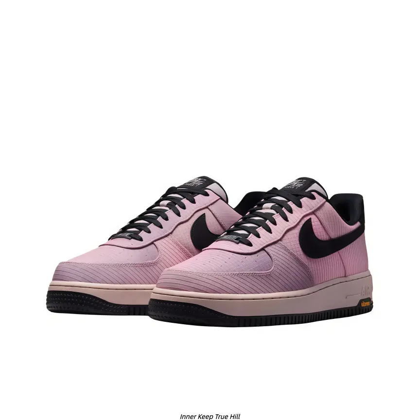 Mesh Pastel Pink Trainers Black Heel Collar Non-Slip Rubber Outsole Daily Walking Kicks