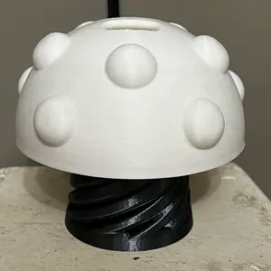 3D Printed Mushroom Canister - Air-Tight Design with Unique Mushroom Pattern, Durable and Functional Storage for Beverages and Food Items
