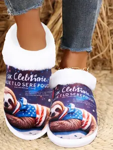 Cute Sloth Gifts for Sloth Lovers, Indoor Outdoor Slippers, Soft Memory Foam House Slippers, Comfy Fuzzy Winter Warm Bedroom Slippers, Fashion Slippers