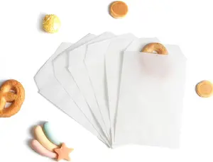 100 count 4X6 Inch Semi-Transparent Glassine Waxed Paper  Bags for Party Favor Bakery Cookies Sandwich Soap Packing
