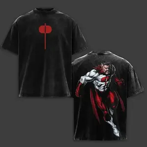 2026 Trendy Hot Anime Invincible Nolan Grayson Graphic Tee, Premium Washed Cotton Short Sleeve T-Shirt, Retro Harajuku Streetwear Casual O-Neck Oversized Top, Fashion Vintage Daily Outdoor Party Basic Unisex Tee for Men Women