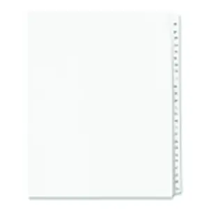 Avery Collated Reinforced Side Tab Legal Index Divider - Allstate Style Tabs, White, 25-Pack for Index Briefs, Legal Briefs, Mortgage Documentation Files
