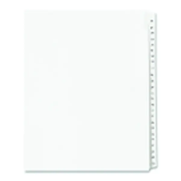 Avery Collated Reinforced Side Tab Legal Index Divider - White Paper Divider for Any Binder, Pack of 25