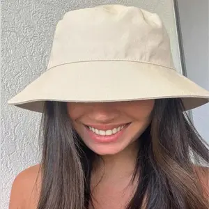 Bucket  Fisherman  Unisex Women Summer Foldable Outdoor Sunscreen Fisherman  Comfort Cotton Big Brim Men Basin  solar sun hat