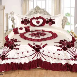 Elegant 5 piece wedding bedset