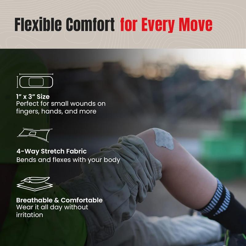 MY MEDIC SuperSkin® 12-Pack Assorted Bandages - 5X Stronger Adhesive, Sterile, Latex-Free, Aloe Pad for Fast Healing, 4-Way Stretch Technology - Treat