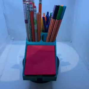 Hidden Money Sticky Note Holder Desk Organizer with Secret Compartment for Cash & Small Items - Compact, 3D Printed, Durable, Space Saving Design - Perfect for Desks, Dorms, and Offices