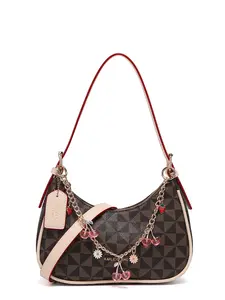 Classic Print Shoulder Bag, Women's Fashion Crossbody Bag, Elegant Commuter Bag, Lightweight Large Capacity, High-Quality Leather, Simple and Versatile, Everyday Crossbody Bag, Crossbody Handbag
