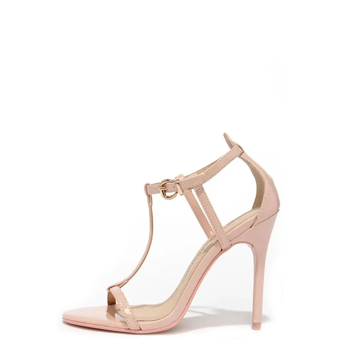 Chinese Laundry Leo Soft Pink Patent T Strap Dress Heels