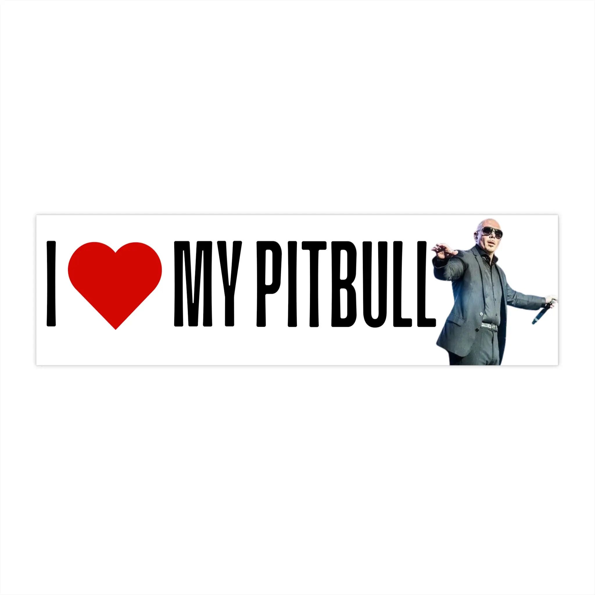 Bumper Sticker Pitbull Meme | Dog Lover Gift | Funny Rapper Meme, Pitbull Car Accessories, Pet Parent Sticker, Unique Pitbull Owner Gift