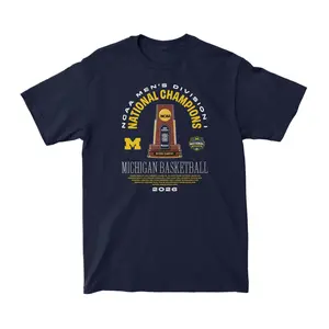 Michigan Basketball 2026 NCAA Division I National Champions T-Shirt, Vintage Graphic Tee Unisex Streetwear Style, Gift for Wolverines Fans, College Basketball Lovers, Championship Supporters