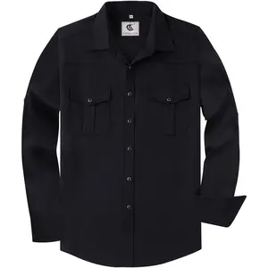 COEVALS CLUB Men's Western Long Sleeve Pearl Snap Cowboy Button Up Classic Country Design Casual Dress Shirt