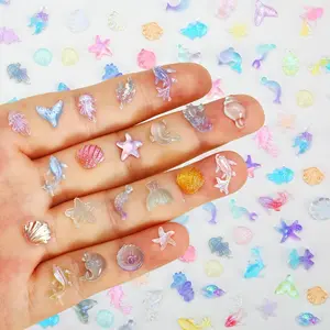 200 Pcs Mini Resin Ocean Animals, Tiny Sea Animal Variety Figurines to Hide Miniature Plastic Fish Aquarium Decorations for DIY Crafts Fairy Garden Dollhouse Micro Landscaping Fish Tank