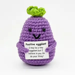 1x Emotion-Soothing Handmade Doll — A Whimsical Knitted Desktop Plush Ornament; A Stress-Relieving & Mood-Lifting Crocheted Toy Gift, Perfect for Friends and Family as a Christmas, Birthday, or Party Decoration, Cute Stuffies