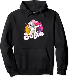 SOFIA - Beautiful girl name with cool dabbing unicorn Pullover Hoodie - Elidatorr Shop 81B09Y1LBFXB