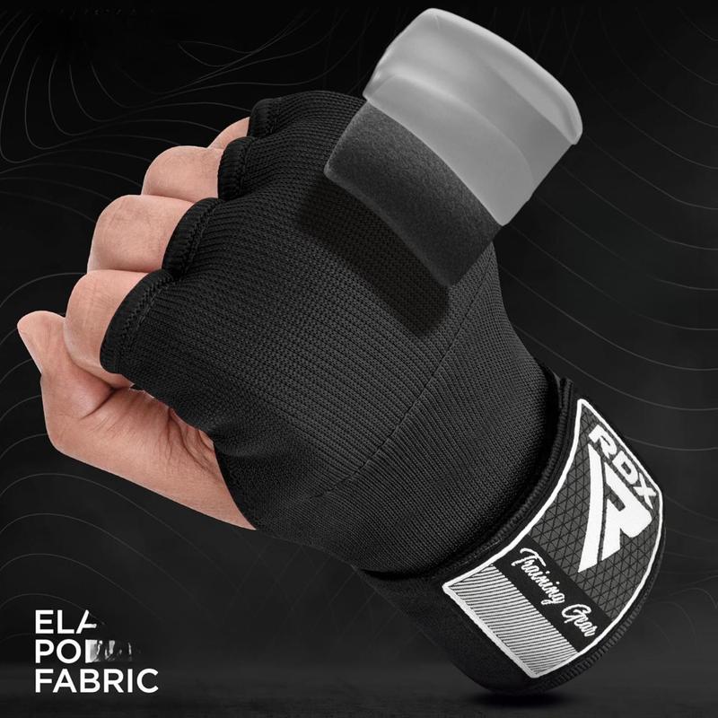 RDX Gel Boxing Hand Wraps Inner Gloves Men Women, Quick 100cm Long Wrist Straps, Elasticated Padded Fist Under Mitts Protection, Muay Thai MMA Kickboxing Martial Arts