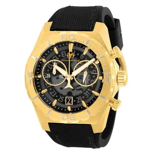 Technomarine Men's TM-519008 Reef Shark Quartz Chronograph Black, Transparent Dial Watch
