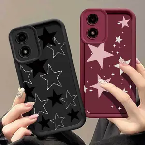 1 Piece Colorful Star G04S 4G Premium Silicone Cover Casing For Moto G04S 4G Perfect For Fashion Featuring Elegant Accessories