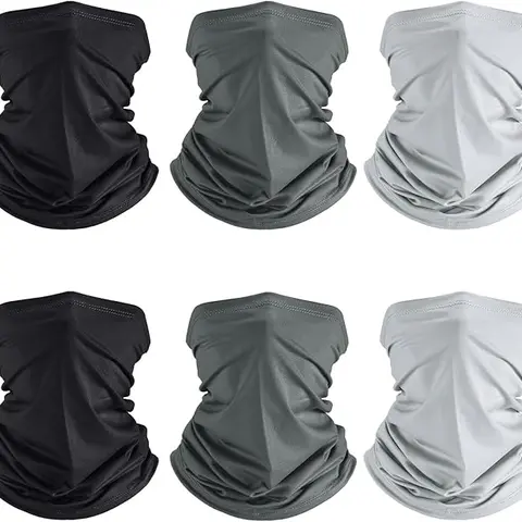 3/6 Pieces Summer UV Protection Cooling Neck Gaiter Face Clothing Neck Gaiter Mask Scarf Sunscreen Breathable Bandana