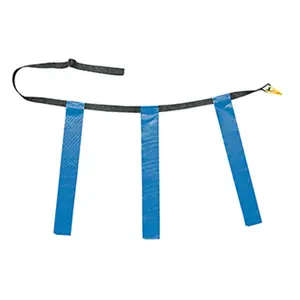 212 MAIN Youth Fit Triple Flag Football Training Set, Quick Release, Blue, 25-31in Size, 12-Pack Value (CHSTFFYBL Model)