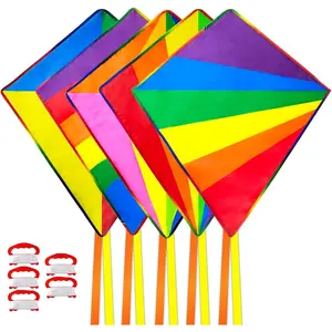 5 Pack Kite for Kids Adults Easy to Fly, Rainbow Kites for Toddlers Age 3-5 Beginners, Kites for Kids Ages 4-8 8-12 Easy to Fly in Low Wind- Kite for Family Beach Outdoor Games and Activities7
