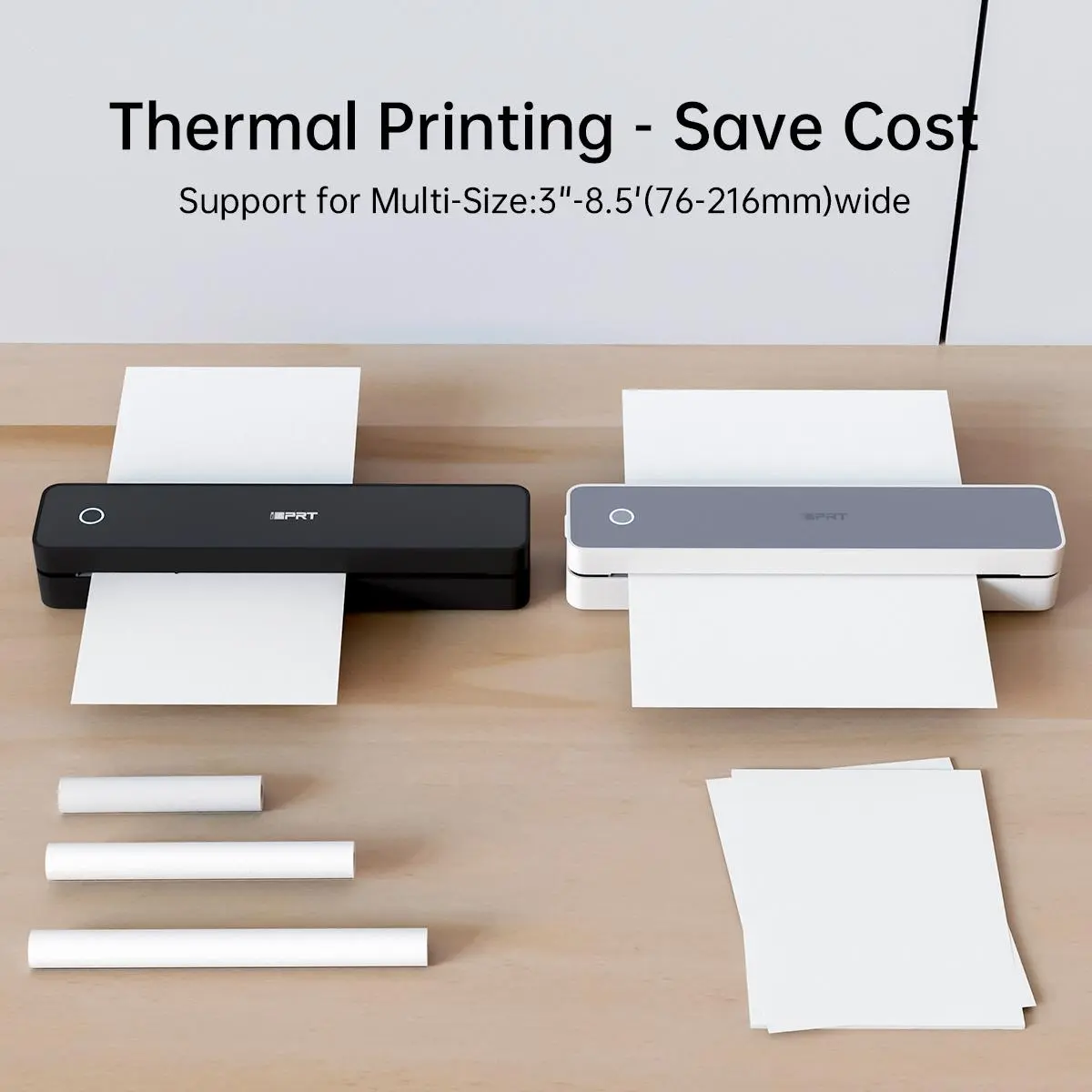 HPRT Inkless Portable Printers Wireless for Travel, MT610Bluetooth Thermal Printer Compatible with Phone & Laptop,Support 8.5'' x 11'' US Letter & A4, Inkless Mobile Printer for Office, Home, School Wifi