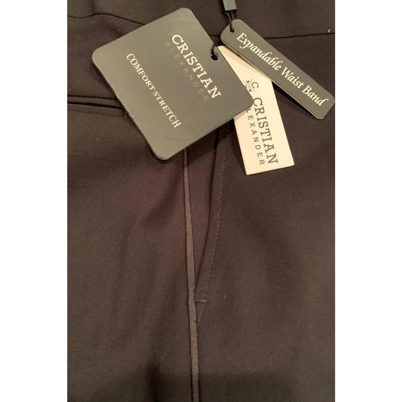 "Austin" Black Performance Stretch Tuxedo Pants
