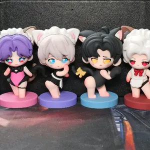 Love & Deepspace Maid Figurines - Collection of Four Colorful Characters with Unique Designs and Expressions