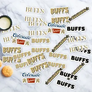 Stickers Pack 20 Pcs University Luggage Bumper of Waterproof Colorful Colorado Guitar Buffaloes Water Car CU Laptop Bottle Buffs Aesthetic Bike Vinyl Skateboard