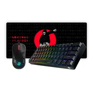 60% RGB Mechanical Gaming Keyboard and Mouse Pad Set | Smooth Red Switches, Anti-Ghosting Keys, Perfect for Gamers