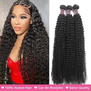 Kinky Curly Hair Bundles Virgin Human Hair Weave Bundles 8-28 Inches Natural Color Remy Hair Weave Extensions 100g/pc