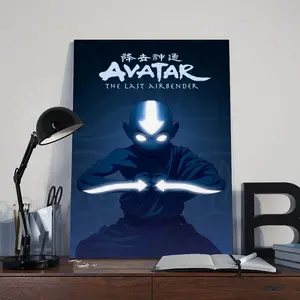Classic Anime Poster, Avatar The Last Airbender Anime Canvas Poster, Wall Decoration Room Decoration, Bedroom Dormitory Decoration, Anime Fan Gift