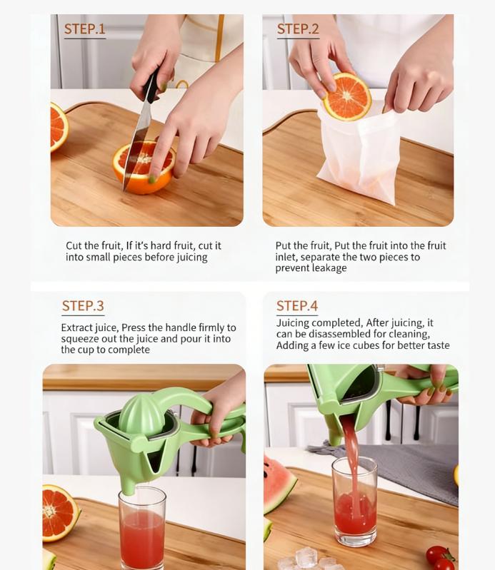 Manual Hand Press Juicer, Handheld Juice Extractor for Lemon and Orange, Small Home Use, New Model for Making Fresh Juice