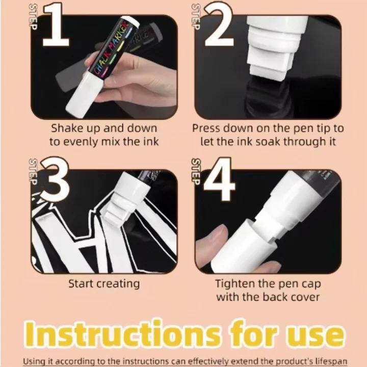 5 Pack White Liquid Chalk Markers – 5 Nib Sizes (0.7, 3, 6, 10, 15mm), Erasable & Washable Window Markers for Glass, Car Windows, Chalkboard, Menu Boards & Signs, Non-Toxic, Dust-Free for Home & School 5 Pack White Liquid Chalk Markers – 5 Nib Sizes (0.7, 3, 6, 10, 15mm), Erasable & Washable Window Markers for Glass, Car Windows, Chalkboard, Menu Boards & Signs, Non-Toxic, Dust-Free for Home & School