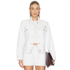 Lacoste Slim Fit Denim Jacket in White